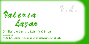 valeria lazar business card