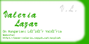 valeria lazar business card